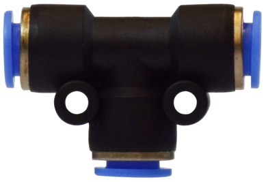 Midland Metal 20030C Union Tee, 1/2 in Push-In Tube x 1/2 in Push-In Tube x 1/2 in Push-In Tube, Composite