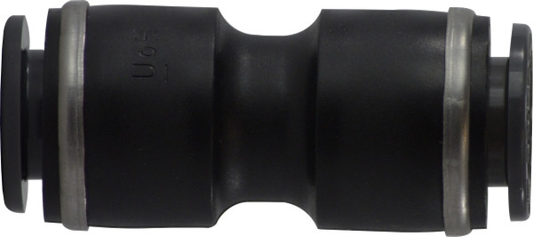 Midland Metal 620800C Straight Union, 1/2 in Push-In x 1/2 in Push-In, Composite