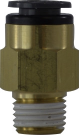 Midland Metal 680402C Straight Connector, 1/4 in Push-In x 1/8 in MIP, Composite