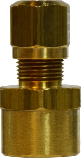 Midland Metal 38060 Adapter, 1/4 in Tube OD x 1/8 in FNPTF, Brass