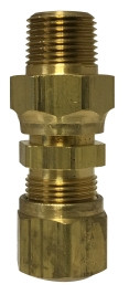 Midland Metal 38078S Swivel Adapter, 3/8 in Tube OD x 3/8 in Male NPTF, Brass
