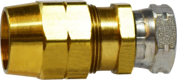 Midland Metal 38358 Connector, 1/2 in Hose x 7/8 in Female ABS, Brass