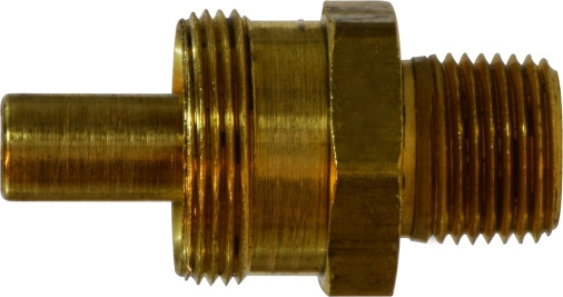 Midland Metal 38324 Adapter Body, 3/8 in Hose x 1/4 in MPT, Brass