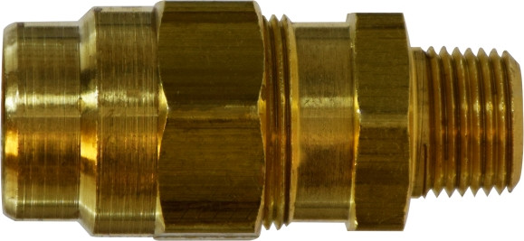 Midland Metal 38334 Adapter, 3/8 in Hose x 3/8 in Male Pipe, Brass