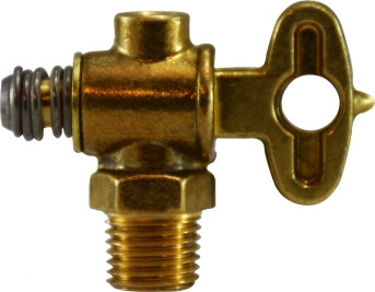 Midland Metal 46068 Truck Drain Cock, 1/4 in Nominal Pipe, MIP, Brass Body