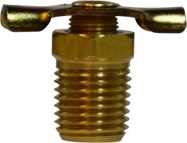 Midland Metal 46074 Drain Cock, 1/8 in Nominal Pipe, MIP, Brass Body