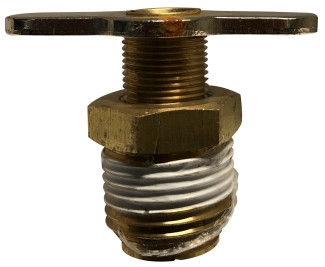 Midland Metal 46083 Drain Cock with External Seat, 1/2 in Nominal Pipe, MIP, Brass Body