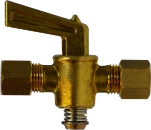 Midland Metal 46142 Shut-Off Cock, 3/8 in Nominal, Male Compression, Forged Brass Body