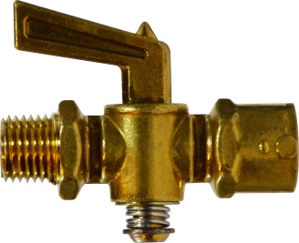 Midland Metal 46161T Shut-Off Cock, 1/4 in Nominal, MIP x FIP, Forged Brass Body