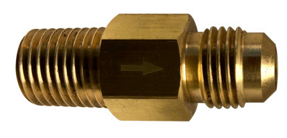3/8 FLARE X 1/4 MIP BRASS CHECK VALVE Anti-Siphon - 46526