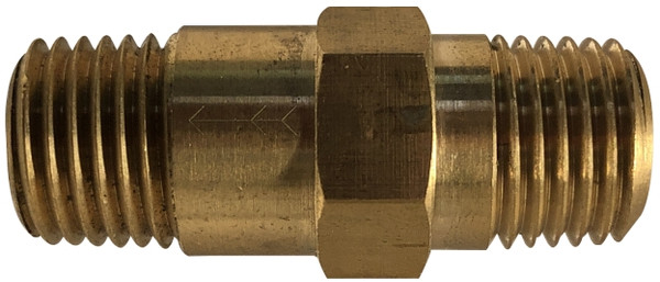 Midland Metal 46571 Check Valve, 1/4 in Nominal, MPT x MPT, Brass Body, Import