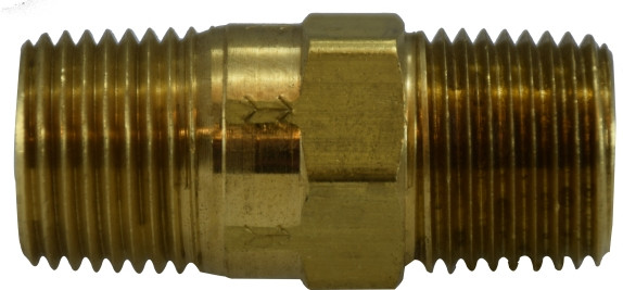 Midland Metal 46572 Check Valve, 3/8 in Nominal, MPT x MPT, Brass Body, Domestic