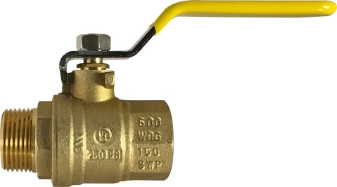 Midland Metal 948172 Ball Valve, 1/2 in Nominal, MPT x FPT, 600 psi WOG Pressure, -20 to 300 deg F