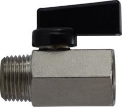 Midland Metal 46933S Mini Ball Valve, 1/2 in Nominal, FPT x MPT, 450 psi Pressure, 32 to 176 deg F