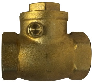 Midland Metal 940353 Swing Check Valve, 3/4 in Nominal, FPT, C85700 Brass Body, Import