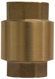 Midland Metal 944428 In-Line Lift Check Valve, 1/4 in Nominal, FNPT, Forged Brass Body, Import