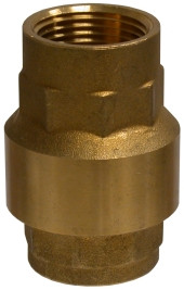 Midland Metal 944403V In-Line Check Valve, 1/2 in Nominal, FNPT x FNPT, Brass Body, Import