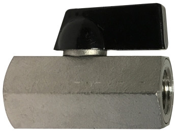 Midland Metal 46934SS Miniature Ball Valve, 1/8 in Nominal, FPT x FPT, 400 psi Pressure