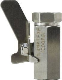 Midland Metal 46922SS Miniature Ball Valve, 1/4 in Nominal, FIP x FIP, 1000 psi WOG Pressure