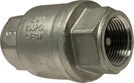 Midland Metal 949403 Y-Pattern Strainer In-Line Check Valve, 1/2 in Nominal, FNPT x FNPT, Import