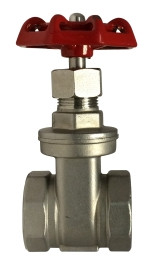 Midland Metal 949254 Gate Valve, 3/4 in Nominal, Threaded, 200 psi Pressure, 316 Stainless Steel Body
