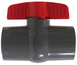 Midland Metal 899050 Ball Valve, 1/2 in Nominal, Socket x Socket, 150 psi, PVC Body