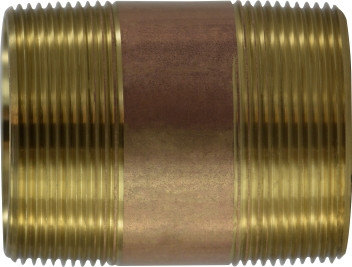 Midland Metal 40178 Seamless Pipe Nipple, 2 in MPT x 2 in MPT, 36 in, Brass