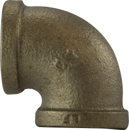 Midland Metal 44102LF 90 deg Elbow, 3/8 in FPT x 3/8 in FPT, Bronze