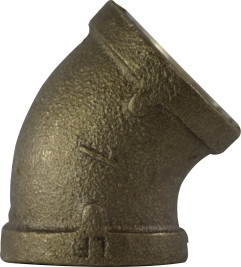 Midland Metal 44184LF 45 deg Elbow, 3/4 in FPT x 3/4 in FPT, Bronze