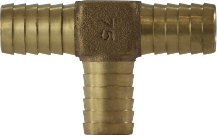 Midland Metal 973967 Tee, 1-1/4 in Hose Barbed x 1-1/4 in Hose Barbed x 1-1/4 in Hose Barbed, Bronze