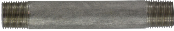 Midland Metal 49044 Welded Pipe Nipple, 3/8 in MPT x 3/8 in MPT, 3 in L, Stainless Steel, SCH 40 Schedule
