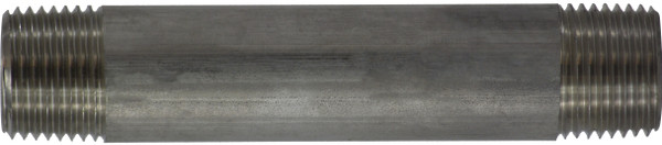 Midland Metal 49067 Welded Pipe Nipple, 1/2 in MPT x 1/2 in MPT, 4-1/2 in L, Stainless Steel, SCH 40 Schedule