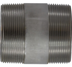 Midland Metal 48205 Welded Pipe Nipple, 3 in MPT x 3 in MPT, 5 in L, Stainless Steel, SCH 40 Schedule