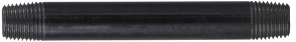 Midland Metal 57022 Welded Pipe Nipple, 1/4 in MPT x 1/4 in MPT, 2 in L, Steel, Black, SCH 40 Schedule