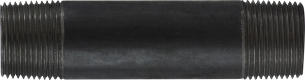 Midland Metal 57112 Welded Pipe Nipple, 1 in MPT x 1 in MPT, 9 in L, Steel, Black, SCH 40 Schedule
