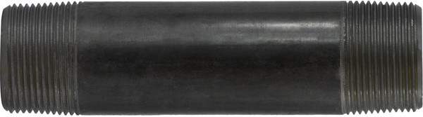 Midland Metal 57125 Welded Pipe Nipple, 1-1/4 in MPT x 1-1/4 in MPT, 4 in L, Steel, Black, SCH 40 Schedule