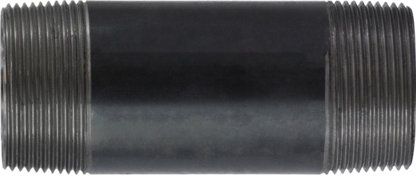 Midland Metal 57154 Welded Pipe Nipple, 1-1/2 in MPT x 1-1/2 in MPT, 11 in L, Steel, Black, SCH 40 Schedule