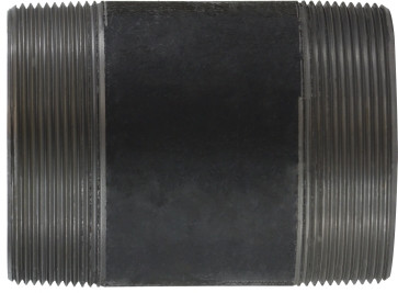Midland Metal 59221SMLS Seamless Pipe Nipple, 4 in MPT x 4 in MPT, 4 in L, Steel, Black, SCH 80 Schedule, 300 lb