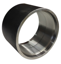 Midland Metal 65770API API Coupling, 1/8 in FPT x 1/8 in FPT, Steel, Black, 3000 lb