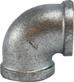 Midland Metal 64110 90 deg Elbow, 3 in FPT x 3 in FPT, Iron, Galvanized, 150 lb