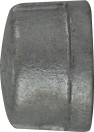 Midland Metal 64476 Cap, 1-1/4 in FPT, Iron, Galvanized, 150 lb