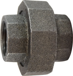 Midland Metal 69603 Union, 1/2 in FPT x 1/2 in FPT, Iron, Black, XH Schedule, 300 lb