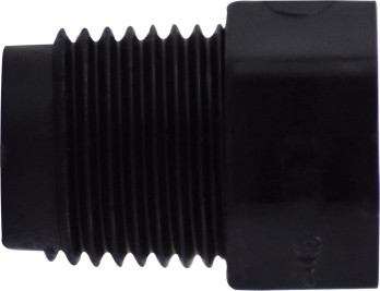 Midland Metal 28601B Cored Hex Head Plug, 1/8 in MPT, Polyethylene, Black, 125
