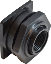 Midland Metal 28693P Plastic bulkhead Fitting, Plastic Pipe Fittings, 1/2 Poly Bulkhead, Plastic Fittings