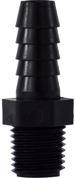 Midland Metal 33014P Adapter, 3/8 in Hose Barbed x 1/2 in MIP, Polypropylene