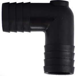 Midland Metal 33394B 90 deg Elbow, 1/2 in Hose Barbed x 1/2 in Hose Barbed, Polyethylene