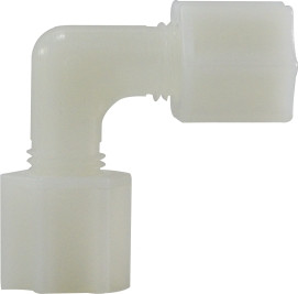 Midland Metal 17126N Union Elbows, Plastic Compression, 3/8 Wht Nylon Compression Elbow, Plastic Fittings