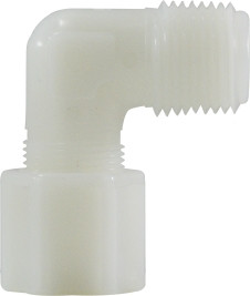 Midland Metal 17237N Male Elbows, Plastic Compression, 1/2 x 3/8 Compxmip Wht Nyln Elb, Plastic Fittings