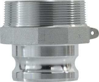 Midland Metal 61871 Cam and Groove Reducer Adapter, 3 in Type F x 4 in MIP, Aluminum