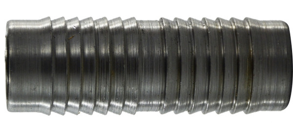Midland Metal 973890 Hose Mender, 1/2 in Hose Barbed x 1/2 in Hose Barbed, Steel, Plain